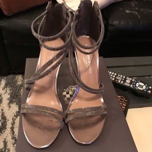 Silver Studded Ankle Heels